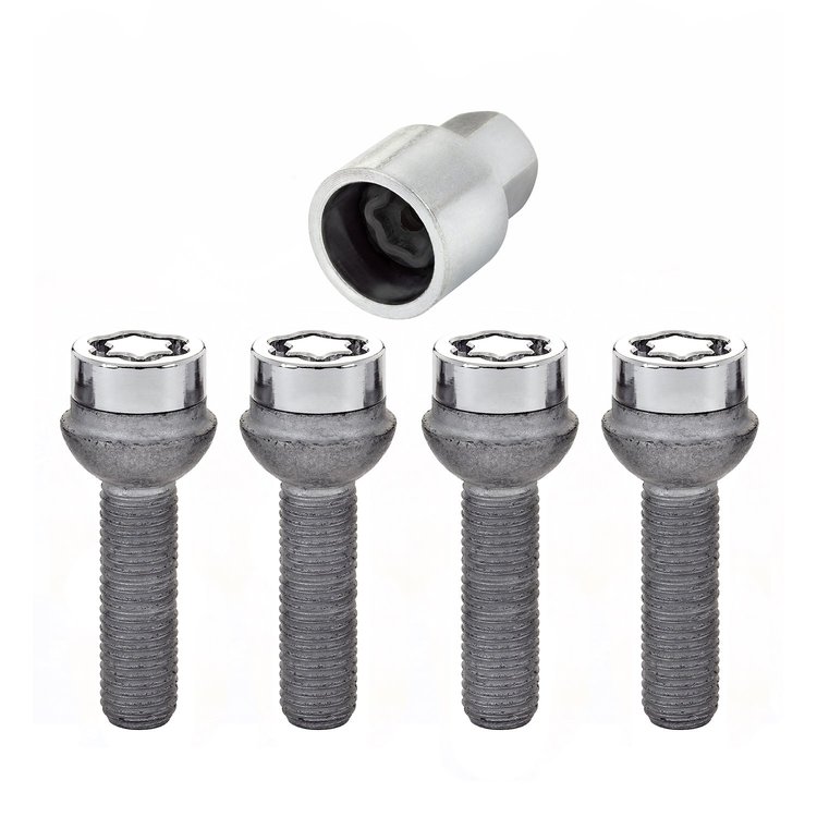 28023 Chrome Radius Seat Lug Bolt Threads: M12 x 1.5
