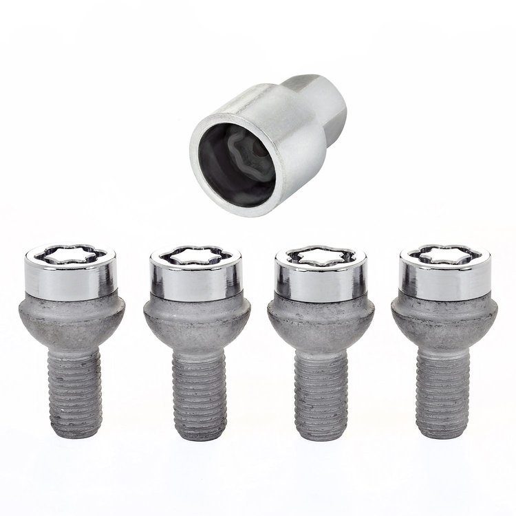 28175 Chrome Radius Seat Lug Bolt Threads: M12 x 1.5