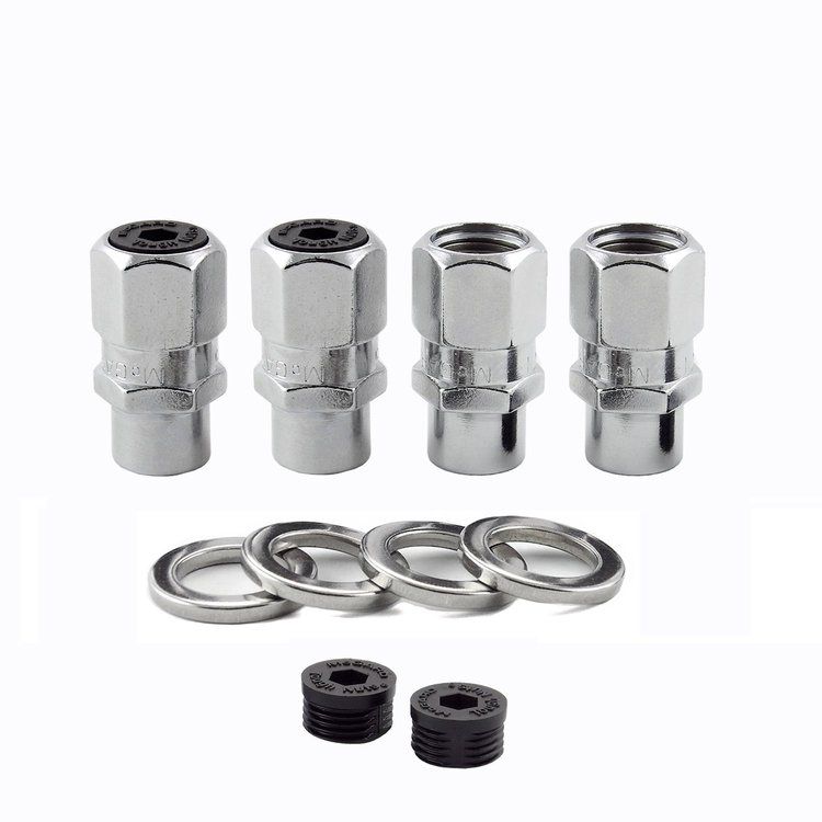 60128 Chrome Racing Style 0.490" Mag/Shank Lug 7/16" -20 Thread Size