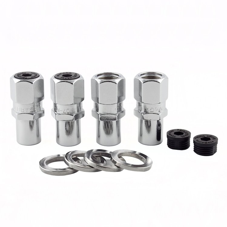 61005 Chrome Racing Style 0.746" Shank Lug Nuts 1/2" -20 Thread Size