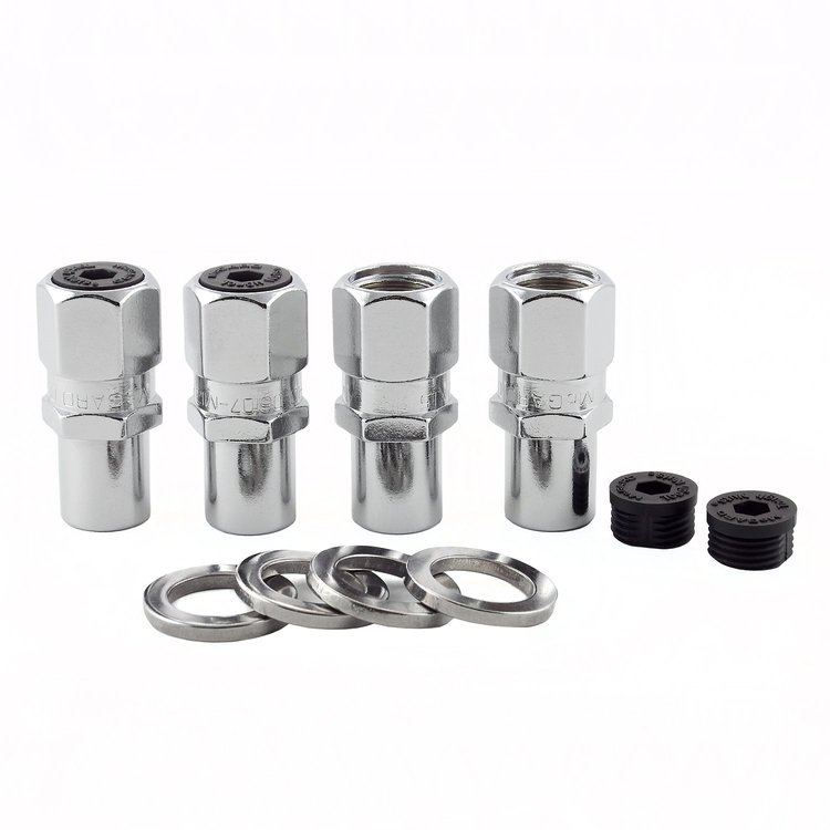 61007 Chrome Racing Style 0.746" Shank Lug Nuts 12mm x 1.5