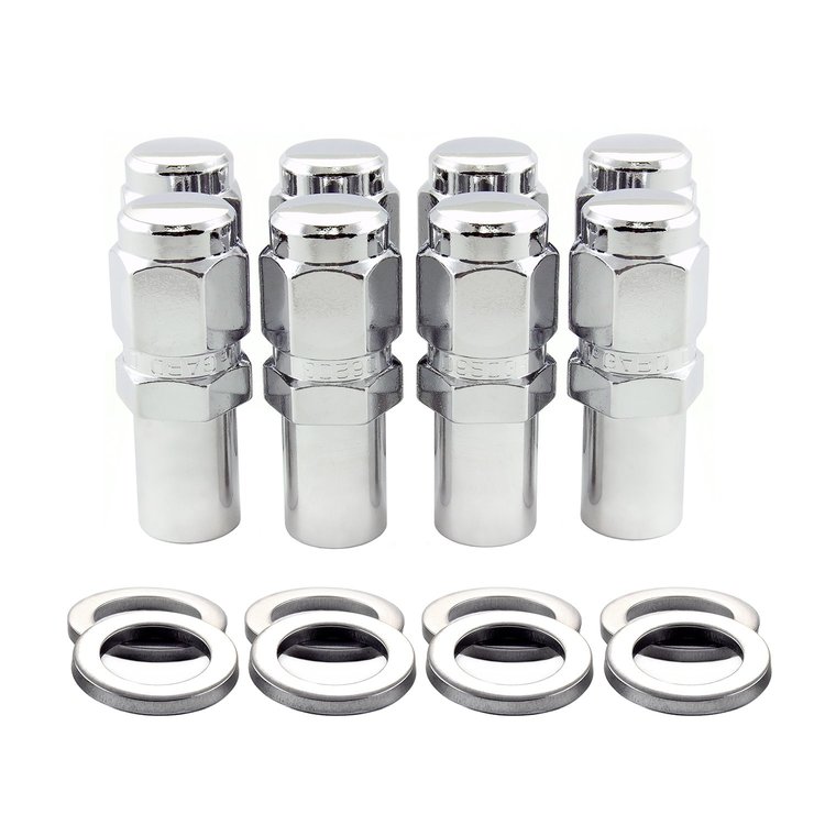 62820 Chrome Long 1.000" Mag/Shank Lug Nuts 1/2" -20 Thread Size