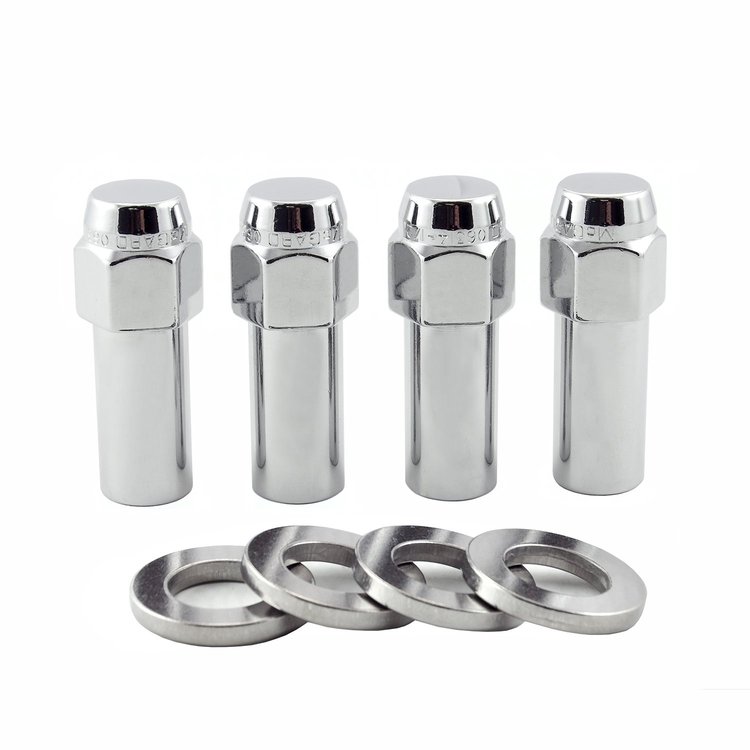 63015 Chrome Extra-Long 1.365" Mag/Shank Lug Nuts 7/16" -20 Thread Size