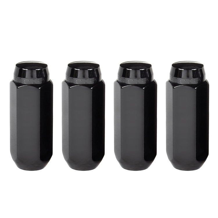 64025 Chrome/Black Acorn/Conical Seat Lug Nuts M14 x 2.0 Thread Size