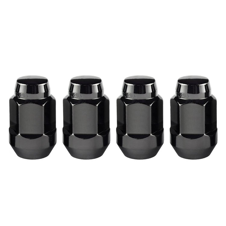 64029 Black Acorn/Conical Seat Lug Nuts 1/2" -20 Thread Size