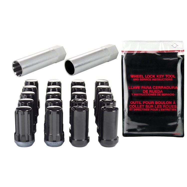 Black Tuner Style Spline Drive Lug Nut Kit M14 x 1.5 Thread Size