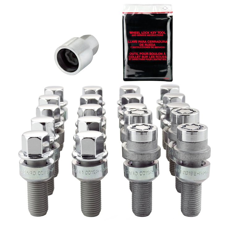 Chrome Radius Seat Lug Bolt Kit M14 x 1.5 Thread Size