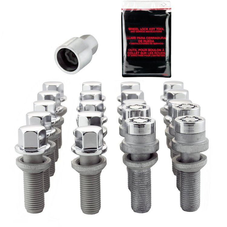 68032 Chrome Radius Seat Lug Bolt Kit M14 x 1.5 Thread Size