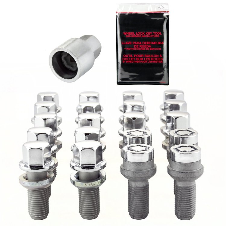 Chrome Radius Seat Lug Bolt Kit M14 x 1.5 Thread Size