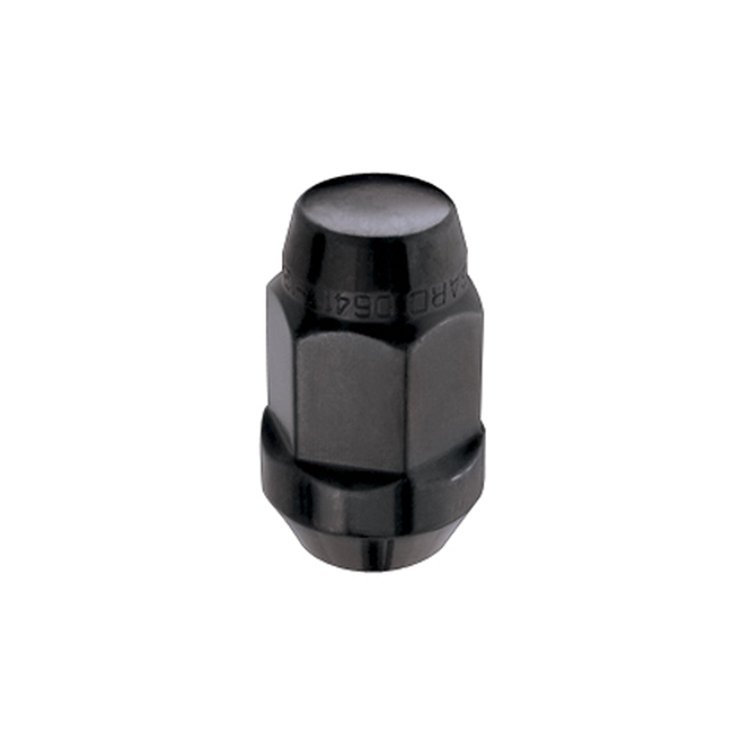 LUG NUT BX 144 1/2-20 CONE SEAT BULGE BLACK