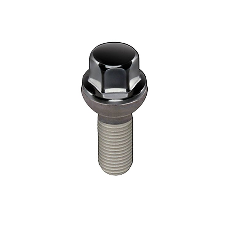 LUG BOLT BX 50 14X1.5 RADIUS SEAT BLACK