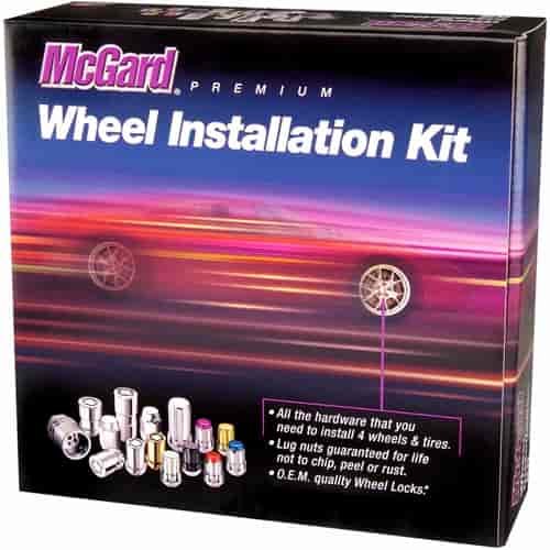Silver Undercap Acorn/Conical Seat Lug Nut Kit 1/2" x 20 Thread Size