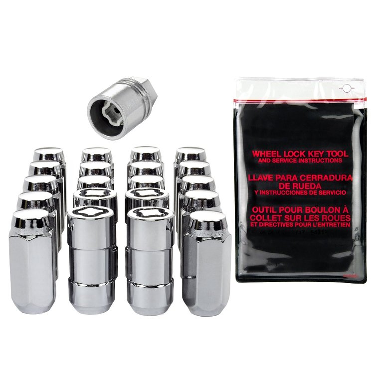 84520 Chrome Acorn/Conical Seat Lug Nut Kit M14-1.5 Thread Size