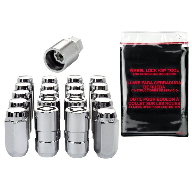 84525 Chrome Acorn/Conical Seat Lug Nut Kit M14-1.5 Thread Size