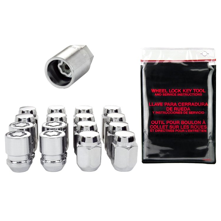 84554 Chrome Acorn/Conical Seat Lug Nut Kit M12 x 1.25 Thread Size