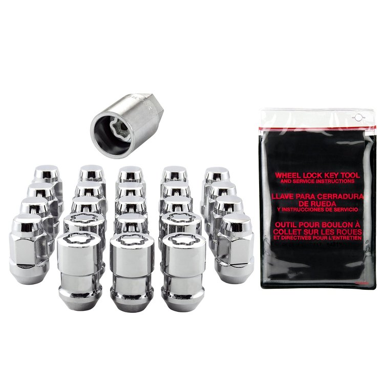 84563 Jeep Chrome Acorn/Conical Seat Lug Nut Kit 1/2"-20 Thread Size