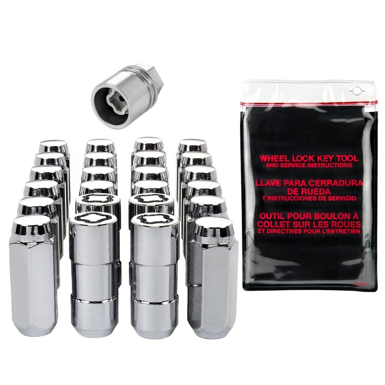 84605 Chrome Acorn/Conical Seat Lug Nut Kit M14 x 20 Thread Size