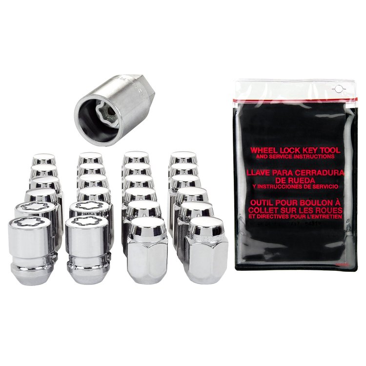 Chrome Acorn/Conical Seat Lug Nut Kit M12 x 1.25 Thread Size
