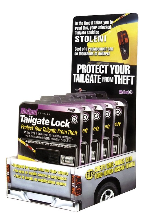 TAILGATE LOCK COUNTER DISPLAY W/5 SETS OF 76029