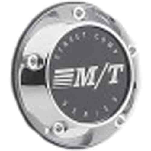 Chrome/Black Center Cap Plastic