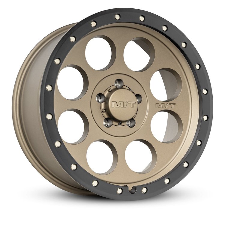 274498 Classic Pro Wheel [Size: 18"x9"] Satin Bronze w/Black Lip, Simulated Beadlock w/Zinc Bolts