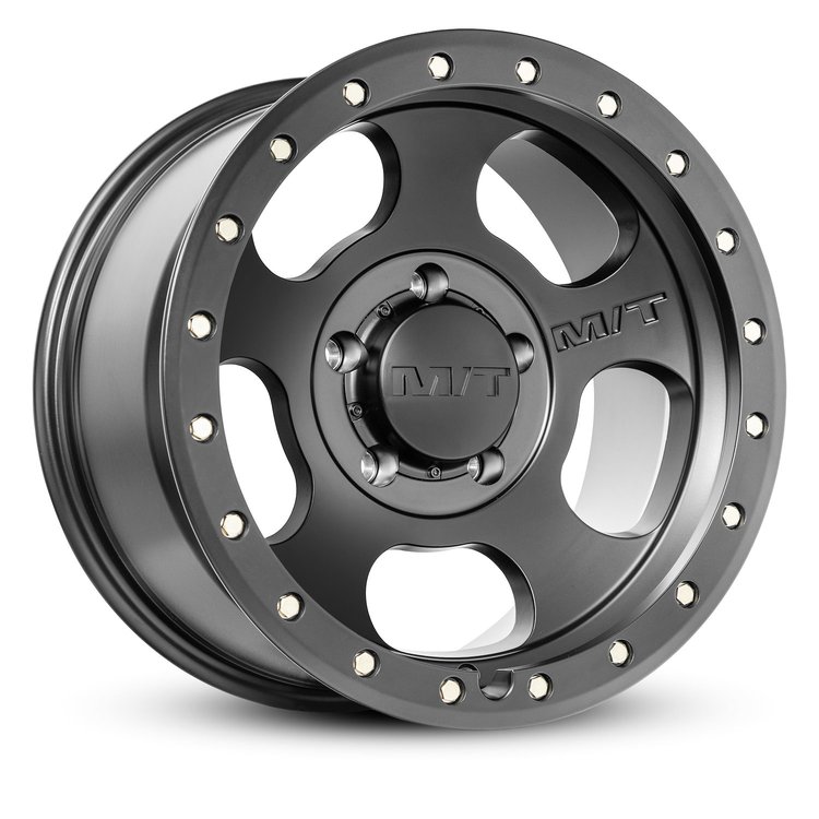 274522 Canyon Pro Wheel [Size: 17"x9"] Satin Black, Simulated Beadlock w/Zinc Bolts