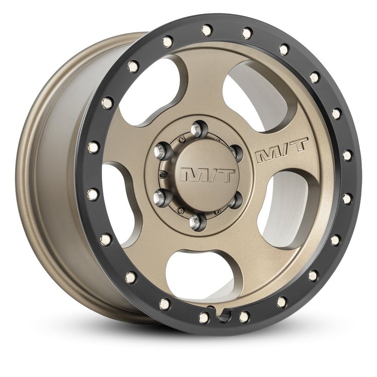 274618 Canyon Pro Wheel [Size: 17"x9"] Satin Bronze w/Black Lip, Simulated Beadlock w/Zinc Bolts