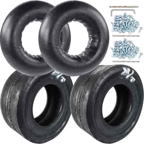 14.0" Tread Width Drag Slick and Tube Kit Includes: (2) 32.0" x 14.0" - 15" Drag Slicks