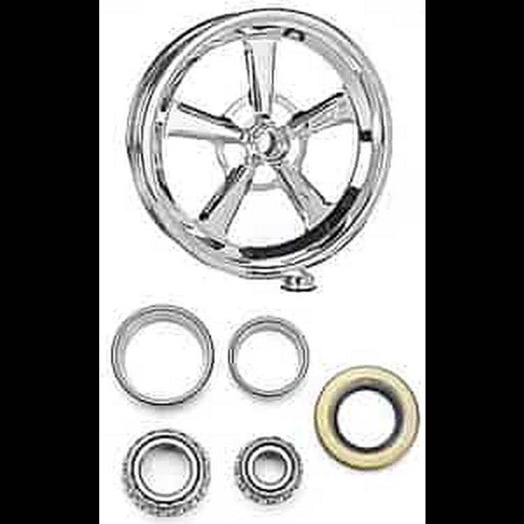 Pro-5 ET Drag Wheel Kit Size: 15" x 3-1/2" Anglia Spindle Mount Weight: 7.3 lbs. Includes Wheel Bearing and Seal Kit