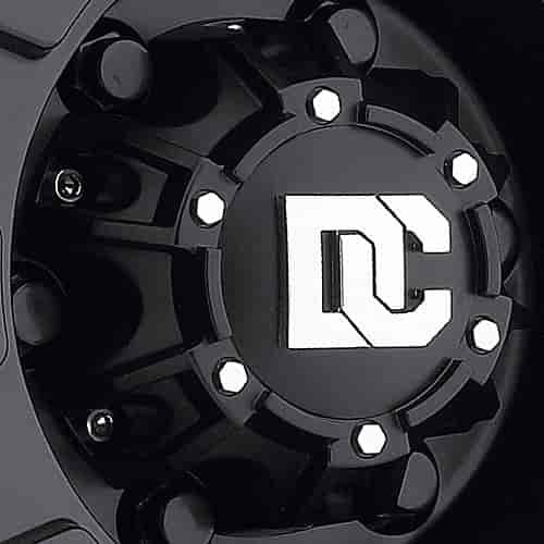 Black Pop-Top Center Cap Plastic