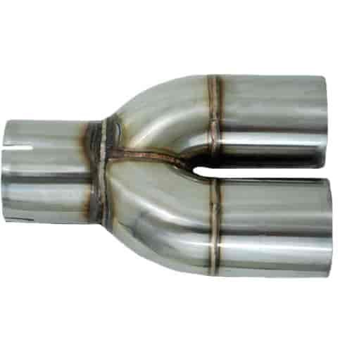 Garage Parts Y-Pipe 4 in. In/Out 13 in. Length T409 Stainless Steel