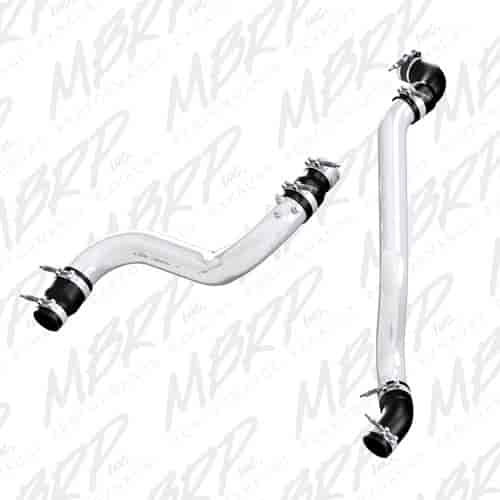Dual Intercooler Pipe Polished Aluminum