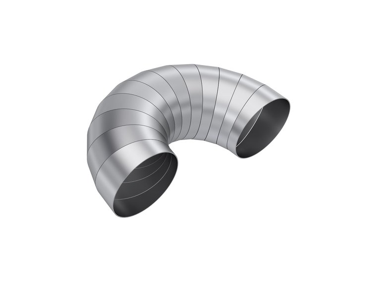 PC15214 Universal Exhaust Pipe 5 in. Diameter, 180 Degree, Pie Cut