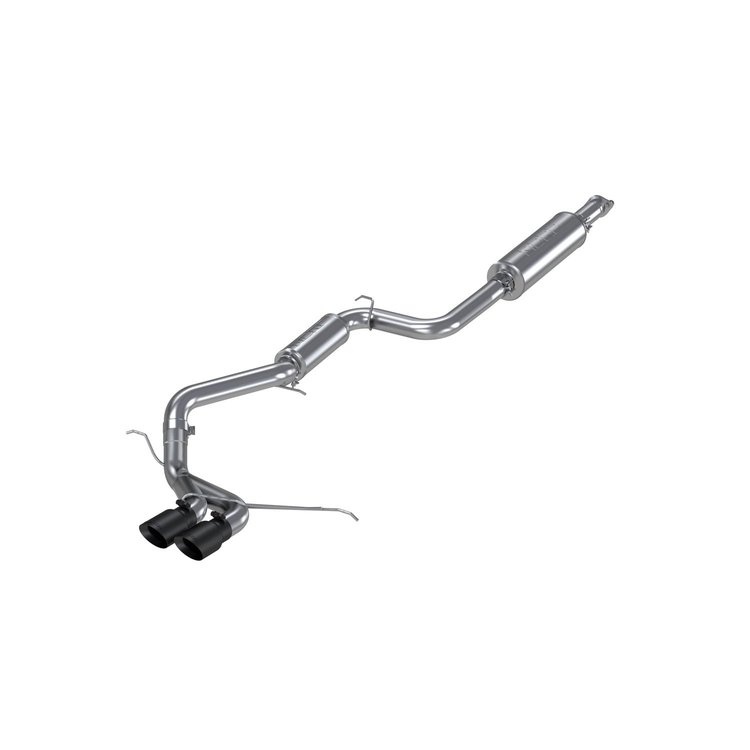 S4200409BT Cat-Back Exhaust System 3 in., Dual Center Rear Outlet with Tips, Black For 2018-2013 Ford Focus