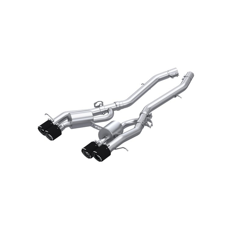 S45033CF Axle-Back Exhaust System Quad Rear Exit, Cf. Active 3 in. Fits Select BMW M3, M4
