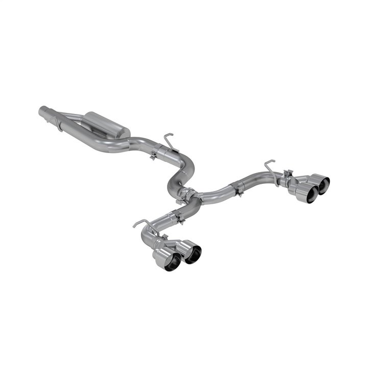 S4603304 Cat-Back Exhaust System 3 in., Valve Delete Quad Split Rear Exit,  For 2019-2015 Volkswagen Golf