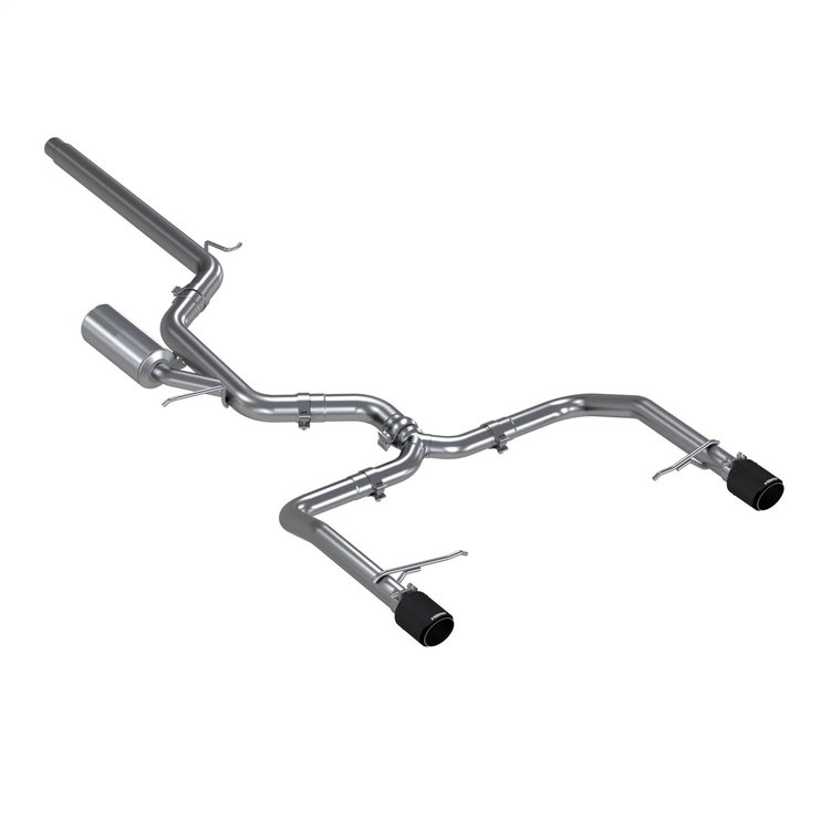 S46083CF Cat-Back Exhaust System 3 in., Dual Split Rear Exit, Carbon Fiber For 2019-2019 Volkswagen Jetta