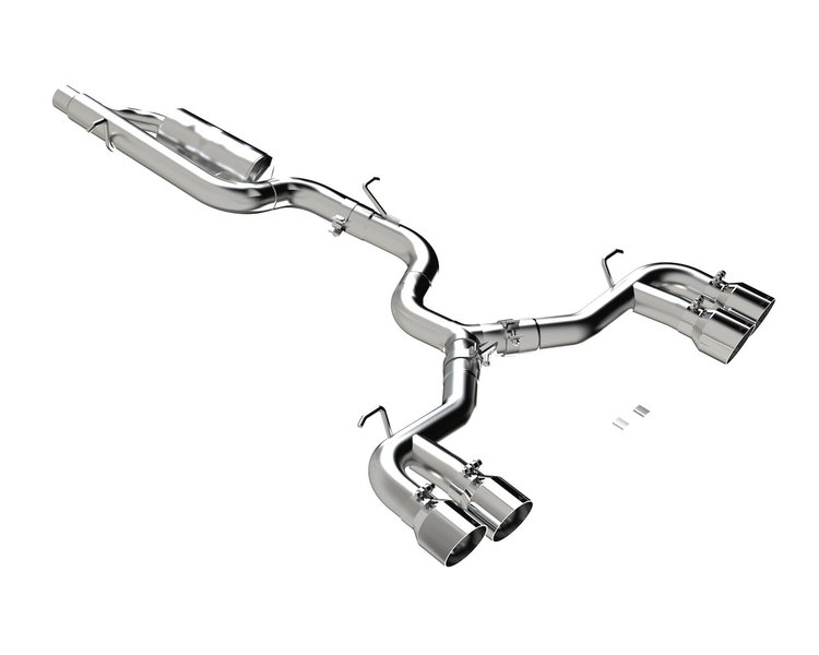 S4612304 Cat-Back Exhaust System 3 in., Quad Split Rear Exit, Valve Delete For 2025-2022 Volkswagen Golf