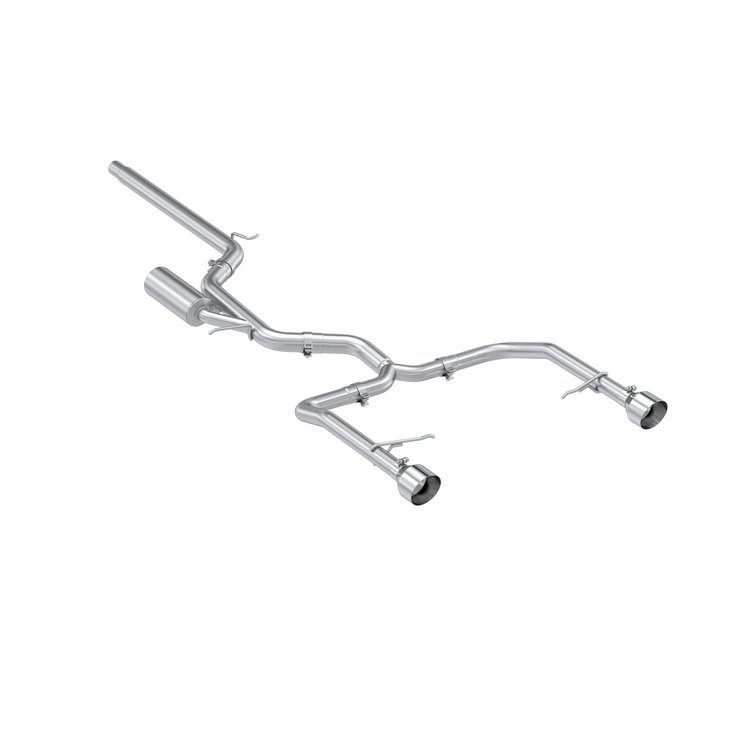 S4615304 Cat-Back Exhaust System 3 in., 2.5 in. Dual Split Rear Exit, Fits Select Volkswagen Jetta