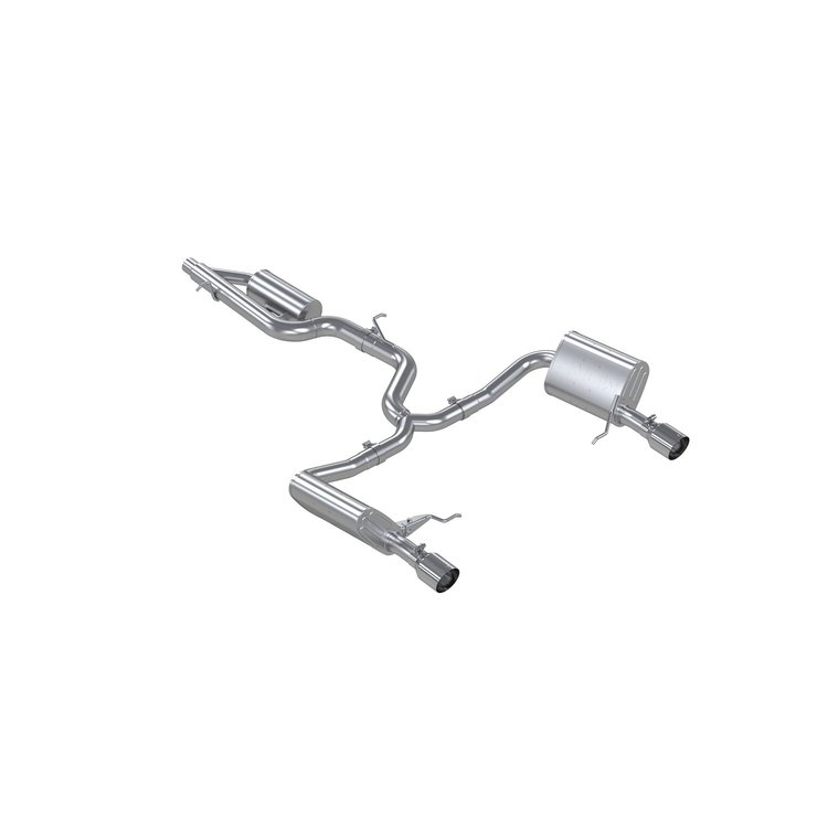 S4618304 Cat-Back Exhaust System 3 in., 2.5 in. Dual Split Rear Exit, For 2017-2019 Volkswagen Golf