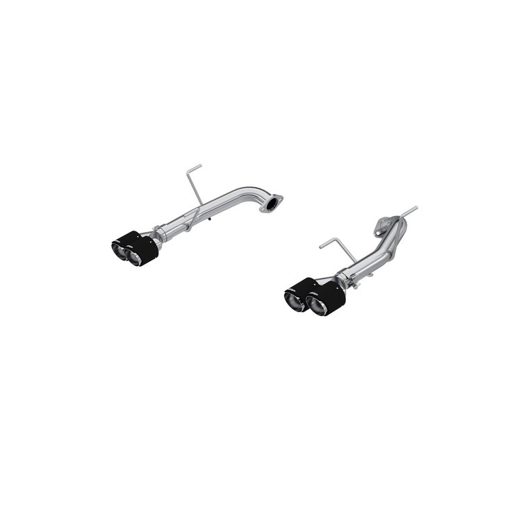 S48103CF Axle-Back Exhaust System 2.5 in., Dual Split Rear Exit, Quad, Carbon Fiber Fits Select Subaru WRX