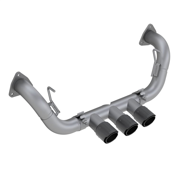 S49003CF Cat-Back Exhaust System 2.5 in., Triple Centre Rear Exit, Valve Delete, Carbon Fiber For 2021-2022 Acura NSX