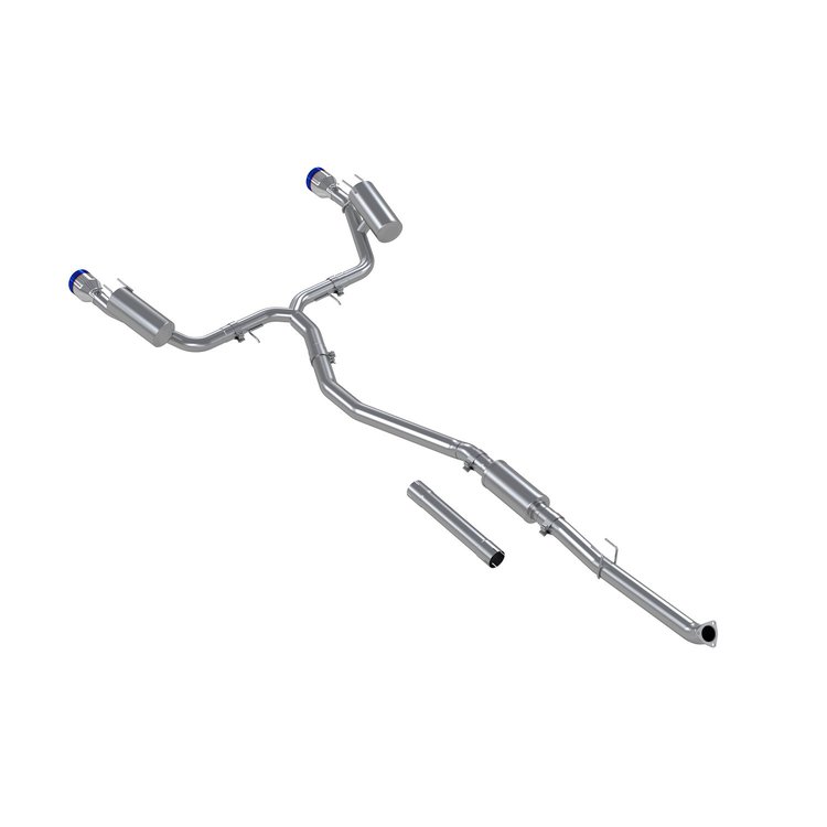 S49033BE Cat-Back Exhaust System 3 in., 2.5 in. Dual Split Rear Exit, Burnt End Fits Select Acura Integra, Honda Civic