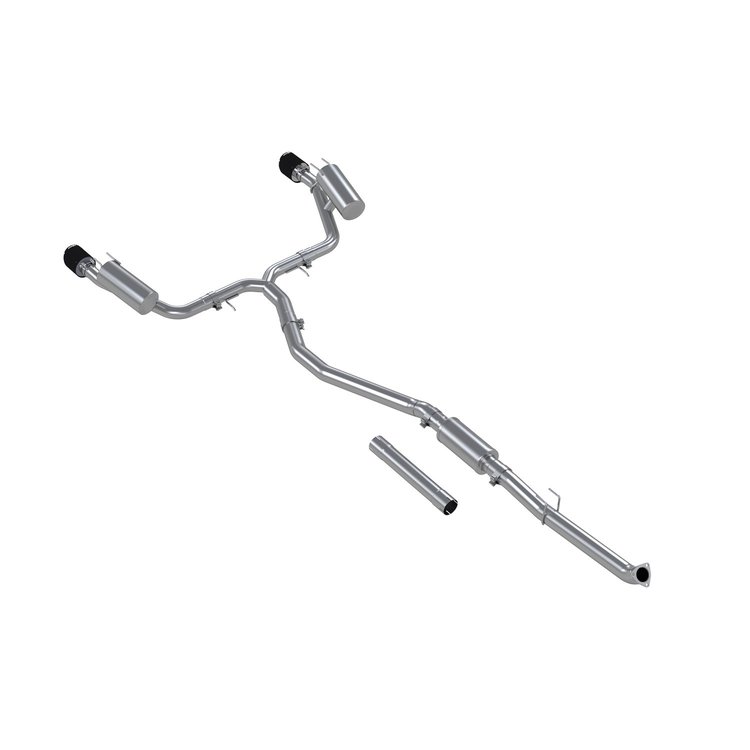 S49033CF Cat-Back Exhaust System 3 in., 2.5 in. Dual Split Rear Exit, Carbon Fiber Fits Select Acura Integra, Honda Civic