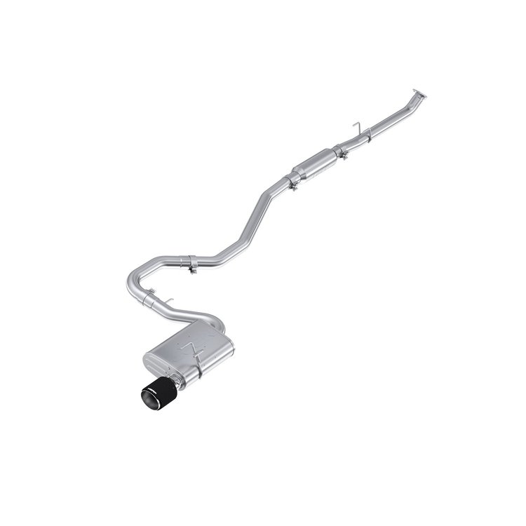 S49053CF Cat-Back Exhaust System 2.5 in., Rear Exit, Carbon Fiber Fits Select Honda Civic