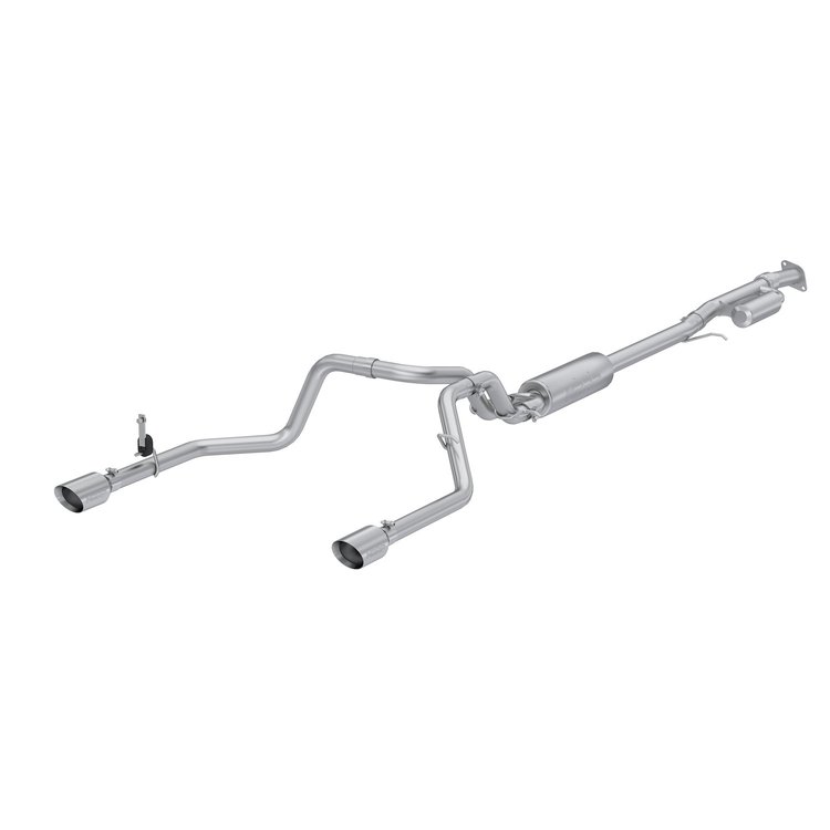 S5021304 Cat-Back Exhaust System 3 in., 2.5 in. Dual Rear Fits Select GM 2500, 3500 Trucks and Vans