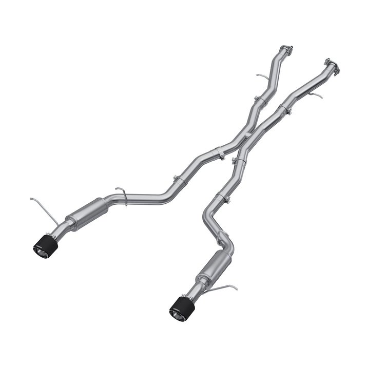S51053CF Cat-Back Exhaust System 3 in., Dual Rear Exit, Carbon Fiber Fits Select Dodge Durango