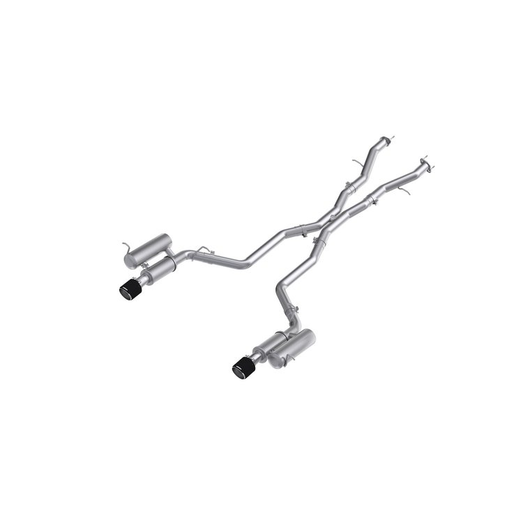 S51073CF Cat-Back Exhaust System 3 in., Dual Rear Exit, Carbon Fiber Fits Select Dodge Durango