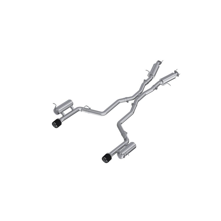 S51093CF Cat-Back Exhaust System 3 in., Dual Rear Exit, Carbon Fiber Fits Select Dodge Durango