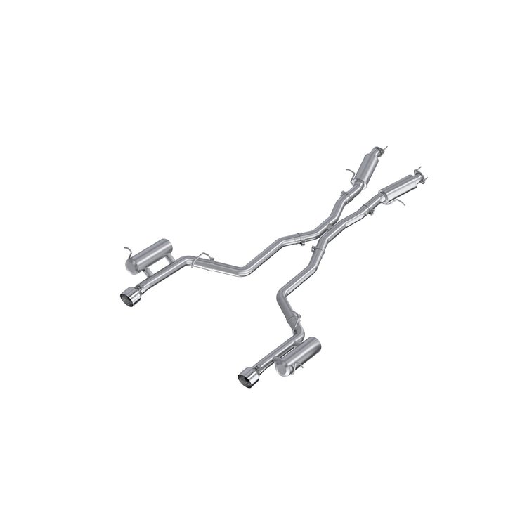 S5109AL Cat-Back Exhaust System 3 in., Dual Rear Exit, Street Profile Fits Select Dodge Durango